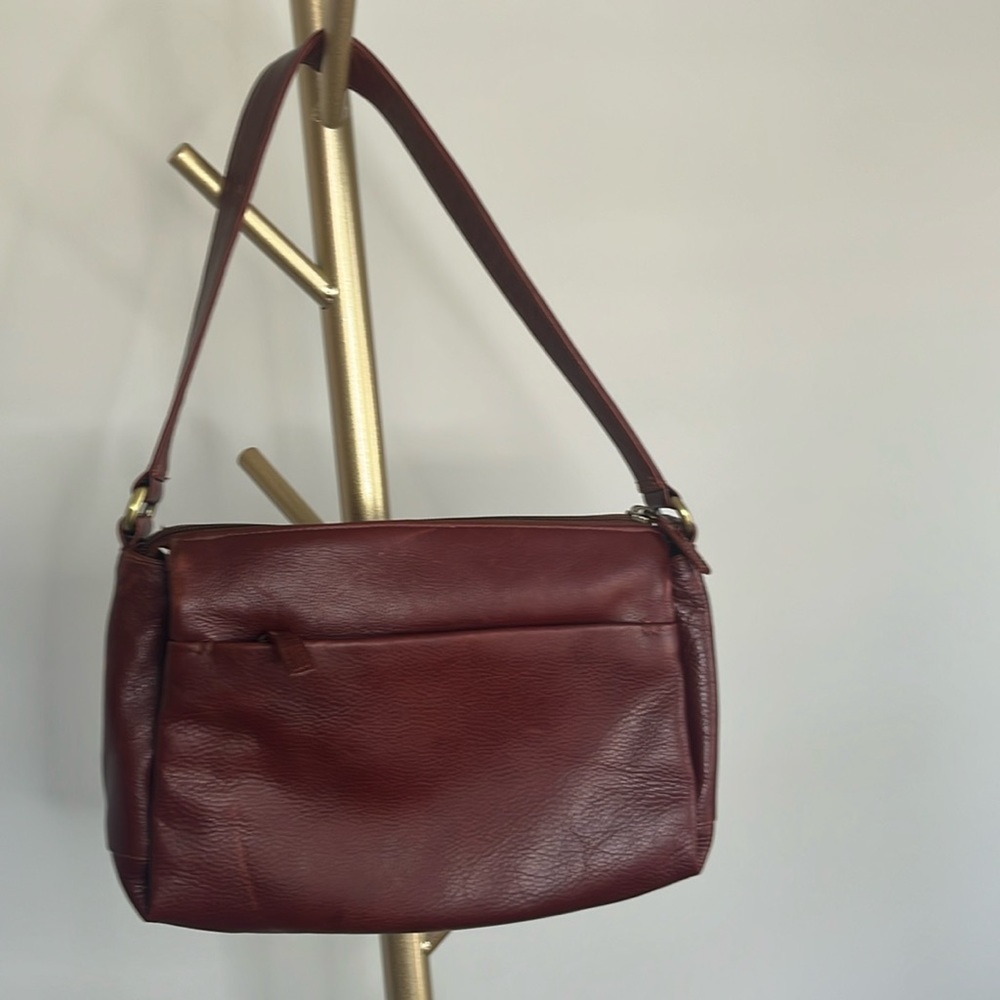 Derek Alexander Leather Shoulder Bag brown